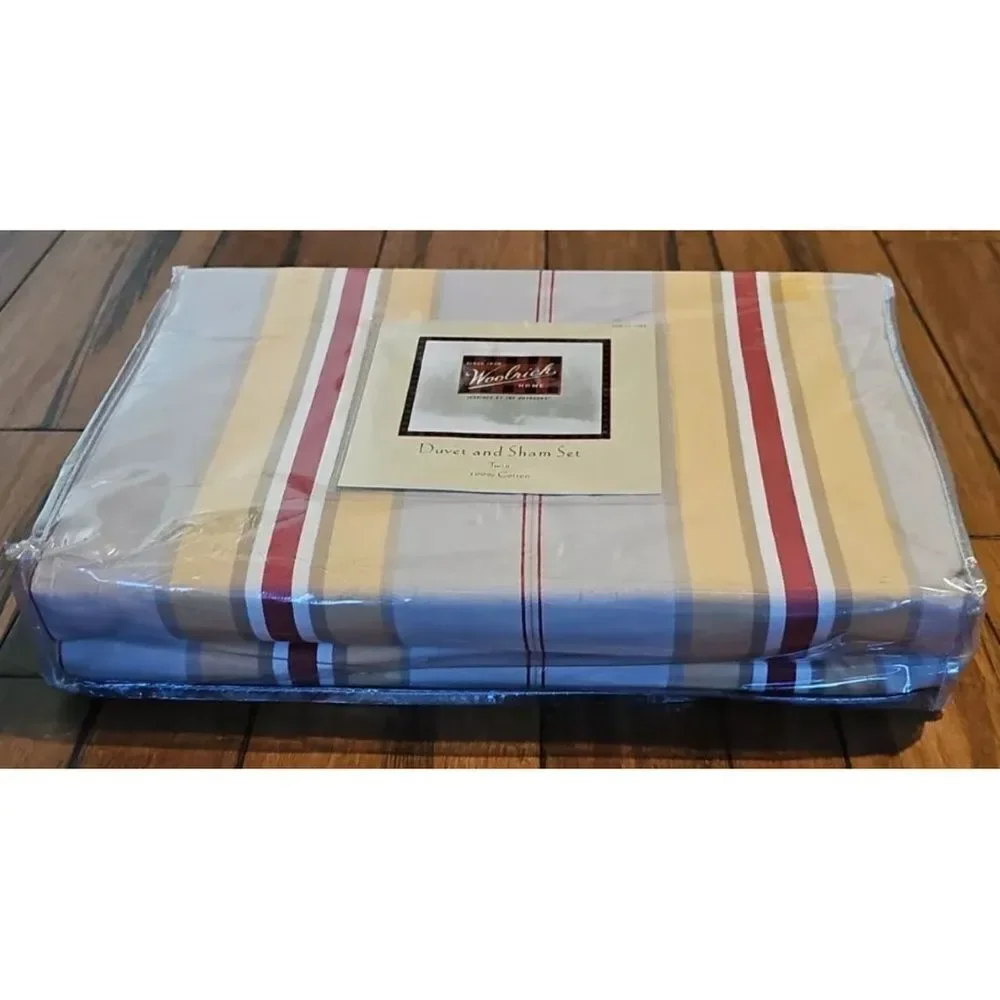 Woolrich Home Duvet Set Beige Twin 100% Cotton One Twin‎ Duvet One Standard Sham
